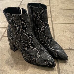 Snakeskin Ankle Boots